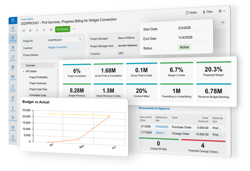 Rental contract and billing running inside Acumatica
