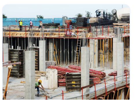 Construction equipment on site