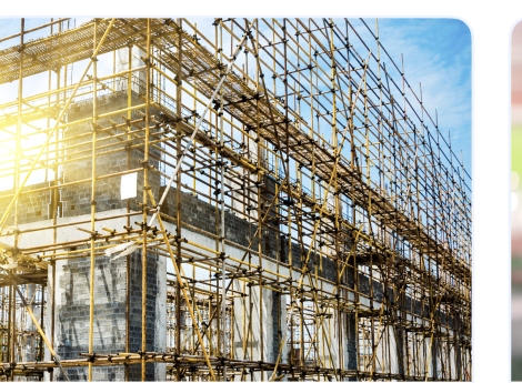 Scaffolding inventory in the yard